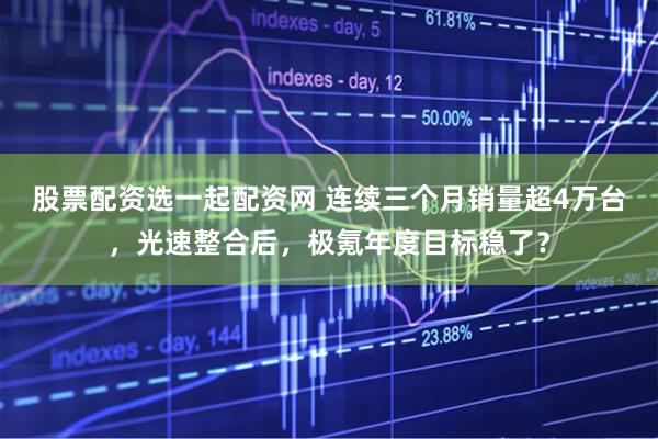 股票配资选一起配资网 连续三个月销量超4万台，光速整合后，极氪年度目标稳了？
